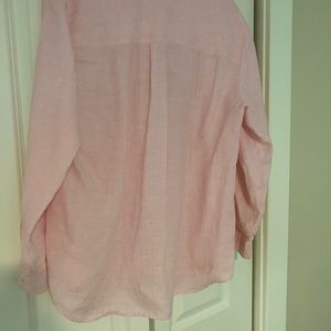 Liz Claiborne pink linen blouse
